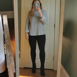 Mock neck grey sweater